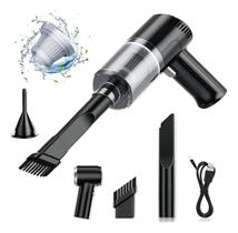 Kit 2 Mini Aspirador De Pó Usb Portátil Bivolt Recarregavel Cor Preto