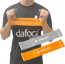Kit 2 Mini Bands Faixas De Exercício Vollo VP1052 Leve + VP1053 Médio
