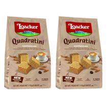 Kit 2 Mini Biscoito Wafer Quadrantine Cappucino Loacker 125G