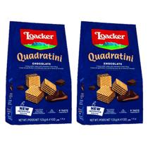 Kit 2 Mini Biscoito Wafer Quadrantine Chocolate Loacker 125G