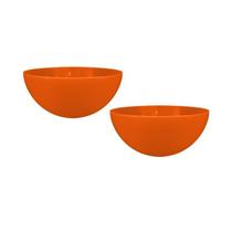 Kit 2 Mini Bowl Alaranjado 240Ml Plástico Premium Kit 2 Mini Bowl Alaranjado 240Ml Plástico Premium