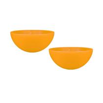 Kit 2 Mini Bowl Amarelo 240Ml Plástico Premium Kit 2 Mini Bowl Amarelo 240Ml Plástico Premium