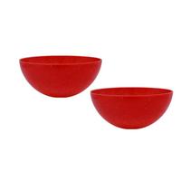 Kit 2 Mini Bowl Fibra Madeira Green Colors Vermelho 240Ml