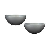 Kit 2 Mini Bowl Prata 240Ml Plástico Premium