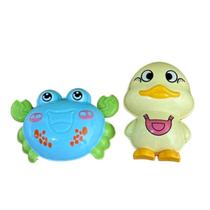 Kit 2 Mini Brinquedo Carrinho A Ficção Em Formato Patinho E Caranguejo Cores Sortidas