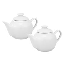 Kit 2 mini bule de porcelana 200 ml bulinho de louça pequeno