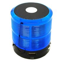 Kit 2 Mini Caixa De Som Portátil Bluetooth Mp3 Ws - 887 Azul