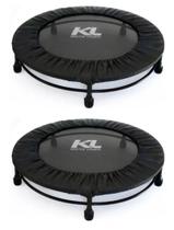 Kit 2 Mini Cama Elástica Jump Profissional + Proteção + Dvd