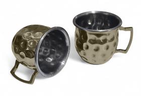 Kit 2 Mini Canecas Moscow Mule Martelada Shot Premium 60Ml D Kit 2 Mini Canecas Moscow Mule Martelada Shot Premium 60Ml D