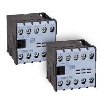 Kit 2 Mini Contator Tripolar Weg CW07 7A 220V