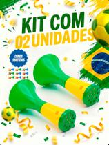 Kit 2 Mini Corneta Copa do Mundo Vuvuzela Torcida Futebol -