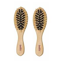 Kit 2 Mini Escova de Cabelo Belliz Almofadada Cerdas de Madeira Pequena Reduz Frizz 16,5cm Kit 2 Mini Escova de Cabelo Belliz Almofadada Cerdas de Madeira Pequena Reduz Frizz 16,5cm