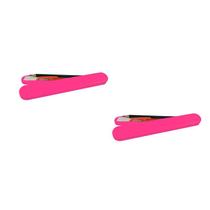 Kit 2 Mini Estojo Rosa Neon Plástico Kit 2 Mini Estojo Rosa Neon Plástico