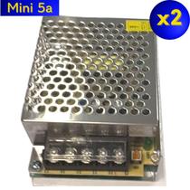 Kit 2 Mini Fonte Chaveada 12V-5A Colmeia Bivolt Cftv E Leds