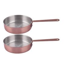 Kit 2 Mini Frigideira Inox Servir Decorar Panelinha 13,5cm Kit 2 Mini Frigideira Inox Servir Decorar Panelinha 13,5cm