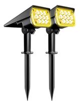 Kit 2 Mini Luminária Espeto Solar Jardim Luz 10led Ip44