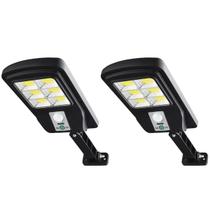 Kit 2 Mini Luminárias Led Solar Parede Refletor Poste 48 Cob Sensor 4 treliça 48 cob quadrado Kit 2 Mini Luminárias Led Solar Parede Refletor Poste 48 Cob Sensor 4 treliça 48 cob quadrado