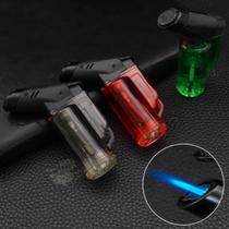 Kit 2 Mini Maçarico Portátil Recarregável Com Regulagem Culinário Acendedor De Carvão Acendimento Automático (Sem gás)