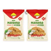 Kit 2 Mini Maisena Integral 100g Diet Zero Lactose Coco