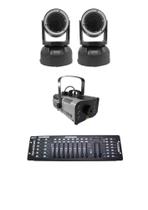 Kit 2 Mini Moving Beam+Máquina De Fumaça1200W + Mesa Dmx512