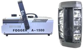 Kit 2 Mini Moving Spider Beam + Fumaça 1500W Briwax Bx-352 Kit 2 Mini Moving Spider Beam + Fumaça 1500W Briwax Bx-352