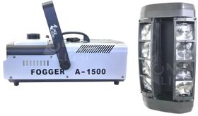 Kit 2 Mini Moving Spider Beam + Fumaça 1500W Briwax Bx-352 Kit 2 Mini Moving Spider Beam + Fumaça 1500W Briwax Bx-352