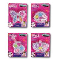 Kit 2 Mini Paleta Maquiagem Infantil Boneca Colorida