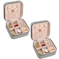 Kit 2 Mini Porta Joias Com Divisória portatil varias cores lembrança festa 15 anos casamento evento