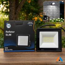 Kit 2 Mini Refletor 50W Branco Frio 6500K lP65 Slim Holofote Prova D'agua Kit 2 Mini Refletor 50W Branco Frio 6500K lP65 Slim Holofote Prova D'agua