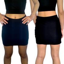 Kit 2 Mini Saias Femininas Justas Elástico Lisas Cores Sortidas Suplex Pp ao Plus Size Kit 2 Mini Saias Femininas Justas Elástico Lisas Cores Sortidas Suplex Pp ao Plus Size