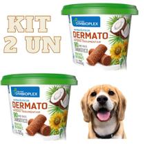 Kit 2 Mini Snack P/ Cães SYMBIOPLEX Dermato Spin Pet - 135g