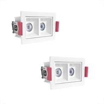 Kit 2 Mini Spot Downlight Duplo Led Embutido 4000K Bet85