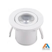 Kit 2 Mini Spot Embutido Para Armário Prateleira Redondo 1w Bivolt Embuled