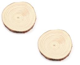 Kit 2 Mini Tora Em Madeira Porta Copo Decoração Cozinha 7,5cm Bolacha De Chop Descanso Redondo