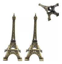 KIT 2 Mini Torre Eiffel - 8 CM - Paris Enfeite Metal Decoração Presente