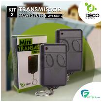 Kit 2 Mini Transmissor Controle Remoto 2 Canais 433mhz