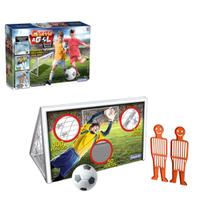 Kit 2 Mini Traves Infantil + 1 Bola De Futebol + 2 Barreiras Chute a Gol