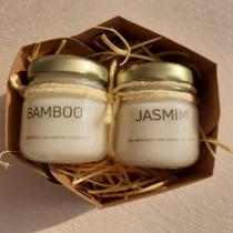 Kit 2 Mini Vela Aromática Perfumada Bamboo e Jasmim 40g cada