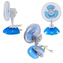 Kit 2 Mini Ventiladores Mesa De Tomada 20cm C/ Grampo Fixar Kit 2 Mini Ventiladores Mesa De Tomada 20cm C/ Grampo Fixar