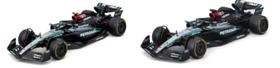 Kit 2 miniatura formula 1 63 G Russel 44 L Hamilton 1/43 Burago