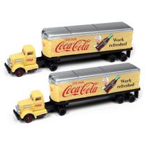 Kit 2 Miniaturas Caminhão Coca Cola Mini Metals 1/160 51177