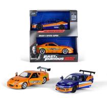 Kit 2 Miniaturas Nissan Silvia S15 e Toyota Supra Brian - Velozes e Furiosos - Jada Toys - 1:32