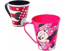 Kit 2 Minnie Rosa Copo Canecas Lanche Infantil Plasutil