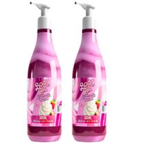 Kit 2 Mix Gel Creme BODY GIRL Beijável Morango Pélvico Atac Kit 2 Mix Gel Creme BODY GIRL Beijável Morango Pélvico Atac