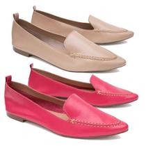 Kit 2 Mocassim em Couro Ana Elisa Com Bico Fino Calce Fácil Costura Reforçada Kit 2 Mocassim em Couro Ana Elisa Com Bico Fino Calce Fácil Costura Reforçada