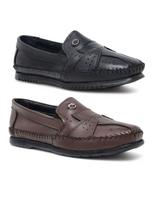 Kit 2 Mocassim Masculino Em Couro Legitimo Dia a Dia