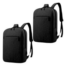 Kit 2 Mochila Executiva Impermeável Para Notebook Trabalho Com Usb Kit 2 Mochila Executiva Impermeável Para Notebook Trabalho Com Usb