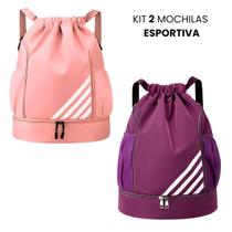 Kit 2 Mochilas Bag Esportiva Futebol Basquete Beach Academia