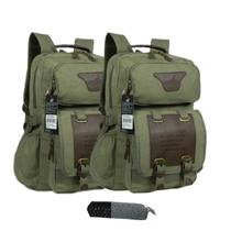 Kit 2 Mochilas De Lona Masculina Reforçada 30l Kelven Verde