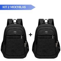 Kit 2 Mochilas Escolar Trabalho Viagem Faculdade Notebook Multifuncional - Cores